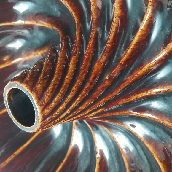 Antique Redware Large Fluted Tube Baking Pan - Picture 7 of 15